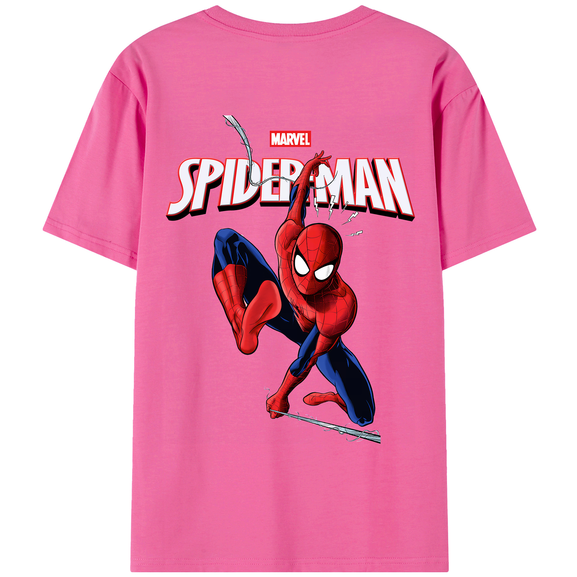 （画像用） Spider Man スパイダーマン レディース半袖Tシャツ(バックプリント)